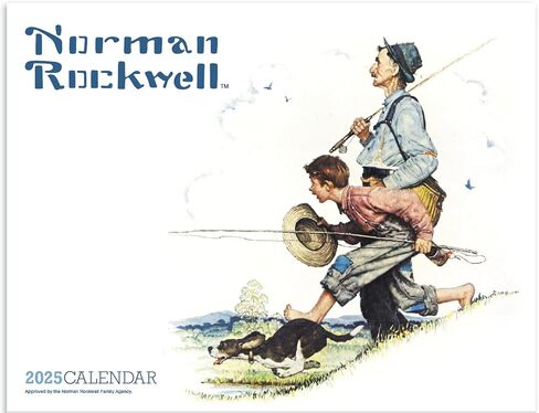 Norm Rockwell 2025 Hanging Wall Calendar - 19" x 11" (Open) 2025 Monthly Appointment Planner and Organizer. Beautiful imagery from Norm Rockwell in Saudi Arabia
