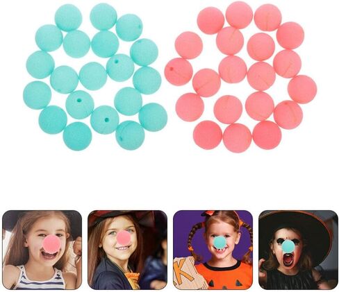 PRETYZOOM 40 Pcs DIY Clown Nose Circus Nose Sponge Clown Decorative Nose Carnival Sponge Nose Decorative Clown Prop in Saudi Arabia