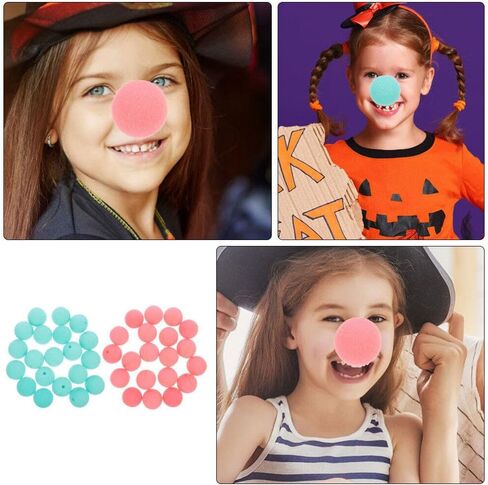 PRETYZOOM 40 Pcs DIY Clown Nose Circus Nose Sponge Clown Decorative Nose Carnival Sponge Nose Decorative Clown Prop in Saudi Arabia