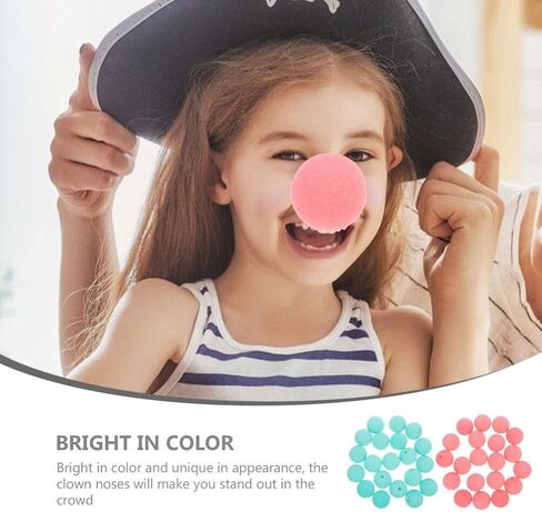PRETYZOOM 40 Pcs DIY Clown Nose Circus Nose Sponge Clown Decorative Nose Carnival Sponge Nose Decorative Clown Prop in Saudi Arabia
