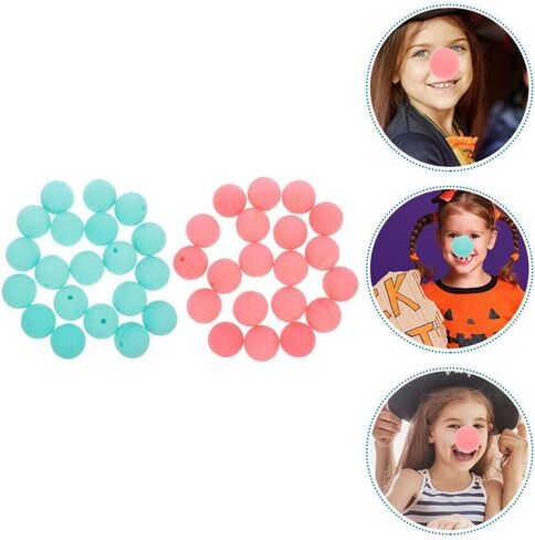 PRETYZOOM 40 Pcs DIY Clown Nose Circus Nose Sponge Clown Decorative Nose Carnival Sponge Nose Decorative Clown Prop in Saudi Arabia