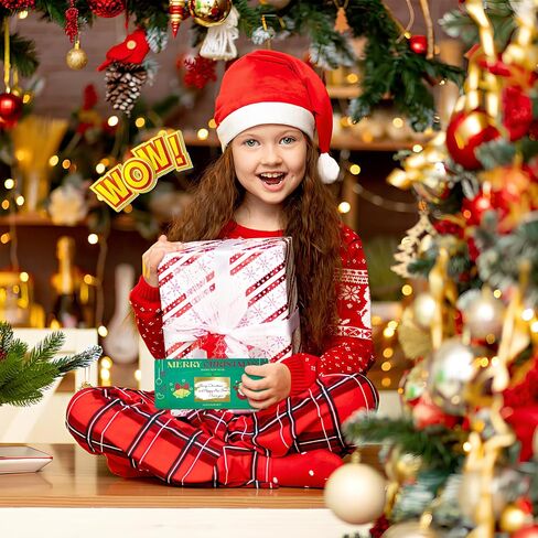 مجموعة واحدة من بطاقات عيد الميلاد مع مظروف، كشف هدية مفاجئة لبطاقة خدش عيد الميلاد، بطاقة سنة جديدة سعيدة مقاس 7.8 × 3.5 بوصة، تذكرة خضراء لكتابة بطاقة خاصة بك لصديقتك، أو زوجتك، أو عائلتك، أو صديقك، أو طفلك in Kuwait