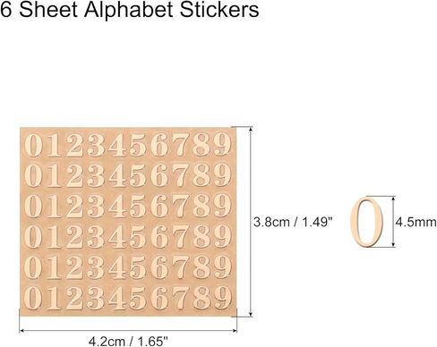 MECCANIXITY 6 Sheets Number Resin Stickers 3D Small 1 to 9 Silver Mini Number Sticker Metallic Sparkle Alloy for Resin Nail Scrapbooking 4.5mm in Saudi Arabia
