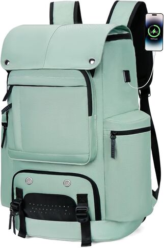 Travel Backpack TSA Friendly Flight Approved Carry on Backpack Nylon Water-resistant Business Large Weekender Bag Casual Daypack 17.3" Laptop Computer Backpack for Men Women(Black) in Kuwait