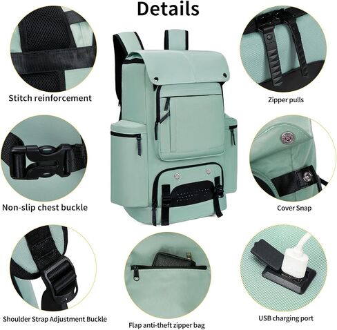 Travel Backpack TSA Friendly Flight Approved Carry on Backpack Nylon Water-resistant Business Large Weekender Bag Casual Daypack 17.3" Laptop Computer Backpack for Men Women(Black) in Kuwait