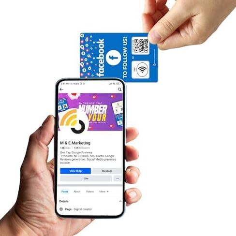 بطاقة النقر للمراجعة الاجتماعية | مراجعة رمز الاستجابة السريعة | بطاقة مراجعة تماسية | بطاقة NFC Tap | استخدام غير محدود لبطاقات NFC... (عبوة من 3 بطاقات اجتماعية) in Saudi Arabia