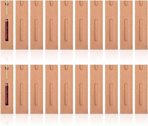 20Pcs Single Pen Sleeve Case Holder, Single Pen Pouch with Window for Display, Single Pen Protector Made of Paper, Pen Packaging Bag (Black) in Kuwait
