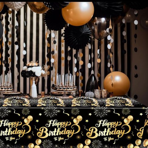 41Pcs Blue Birthday Decorations,Happy Birthday Party Tableware Set Navy Blue Silver Happy Birthday Paper Plates Napkins Tablecloth丨Birthday Decorations for Men Boys,Serve 20 in Saudi Arabia