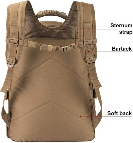 Greencity Laptop Backpacks Tactical 3 Day Expandable Bug Out Bag Classic Case Travel Hiking，Black in Kuwait