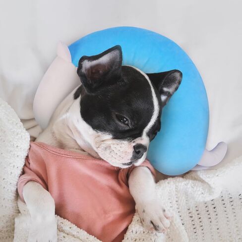 Pet Pillow, Dog Neck Pillow,Dog Pillows for Medium Dogs,Calming Pillow for Dogs, Soft Cat Pillow,Improve Relief Dog Sleeping Pillow,Machine Washable Pet U-Shaped Pillow,Purple,L in Saudi Arabia