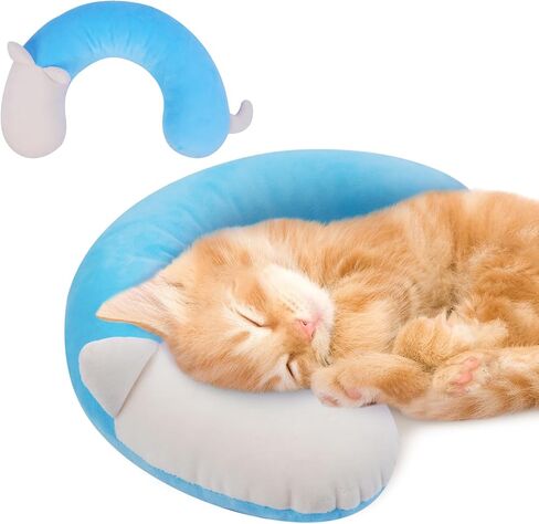 Pet Pillow, Dog Neck Pillow,Dog Pillows for Medium Dogs,Calming Pillow for Dogs, Soft Cat Pillow,Improve Relief Dog Sleeping Pillow,Machine Washable Pet U-Shaped Pillow,Purple,L in Saudi Arabia