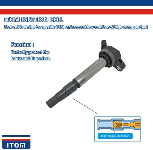 6PCS ITOM IGNITION COIL T1119 JLE2894 UF507 UF587 9091902256 90919-02250 90919-02256 9091902250 Compatible With LEXUS IS250 GS300 GS350 IS350 GS450h TOYOTA TUNDRA 4RUNNER FJ CRUISER 3.0 3.5 4.0 V6 in Saudi Arabia