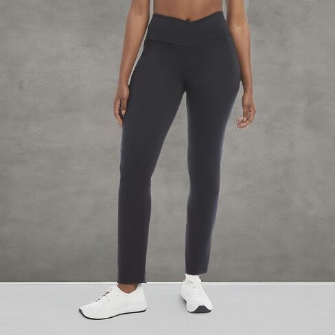 Danskin Women's Studio Cross Waist Flare Yoga Pant, Nebula in Kuwait