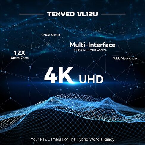 Tenveo VLoop PTZ Camera with 20X Optical Zoom Wide View Angle USB3.0/HDMI Works with Zoom Skype Teams FHD 1080P for Video Conference Red Dot Design Winner (VL20H) in Saudi Arabia