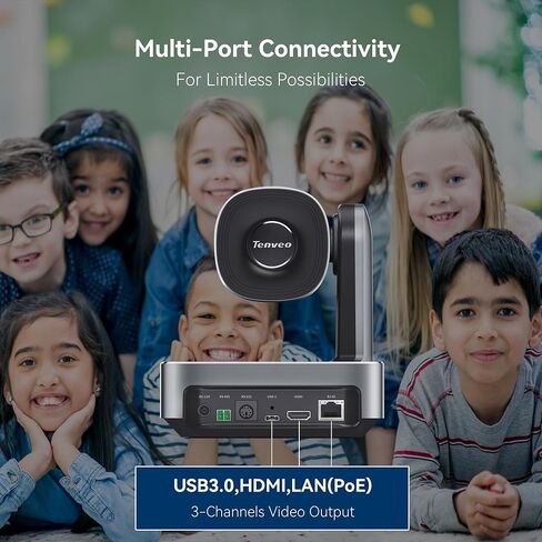 Tenveo VLoop PTZ Camera with 20X Optical Zoom Wide View Angle USB3.0/HDMI Works with Zoom Skype Teams FHD 1080P for Video Conference Red Dot Design Winner (VL20H) in Saudi Arabia
