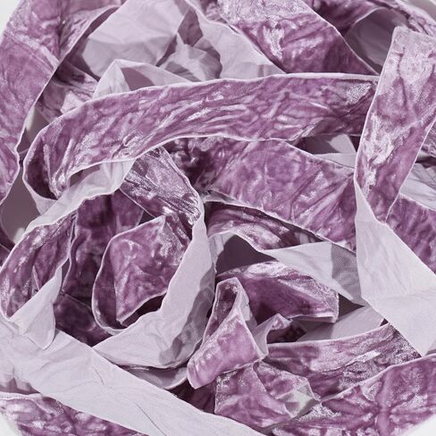 Mayreel Dusty Purple Crushed Velvet Ribbon 3/8" x 25 Yards Lilac Ribbon for Flower Bouquet Vintage Velvet Ribbon for Wedding Invitations, Crafts, Gift Wrapping, Chritmas Decorations and Party in Kuwait
