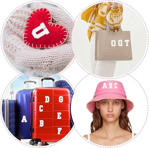 26 Pcs Chenille Letter Iron on Patches White Letter Patches Chenille Varsity A-Z Letter Patches Chenille Letter Applique Patches Cute Sew on Patch for Clothing Backpack Hat Jeans DIY Supplies in Saudi Arabia