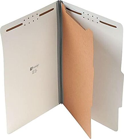 Universal UNV10262 4-Section Pressboard Classification Folder - Legal, Gray (10/Box) in Saudi Arabia