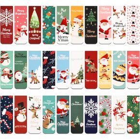 30 PCS Magnetic Bookmarks for Books, Page Markers Cartoon Christmas Book Marks, Assorted Bookmarks for Kids Set, Book Marker Clip for Students Teachers Reading, Book Lovers Gifts