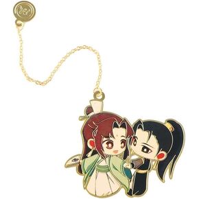 Chinese Mo Dao Zu Shi Bookmark Grandmaster of Demonic Cultivation Wei Wuxian LAN Wangji Metal hollowing Bookmark Chinese Style Tassel Book Markers Pagination Mark