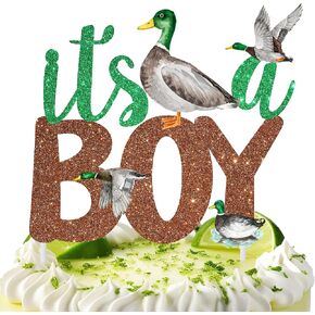 Mallard Duck Baby Shower Cake Topper It's A Boy Duck Theme Pregnanacy Decoration Mallard Duck Baby Shower Supplies Mallard Duck Cake Decoration Gender Reveal Party Supplies for Baby Boy in Saudi Arabia