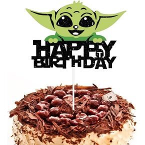 Anime cake topper, Anime flash birthday cake decoration, Space Theme Party Decoration, Alien War Science Fiction Film Theme Video Games the Child Birthday Party for Kids Boys Girls (Style five)