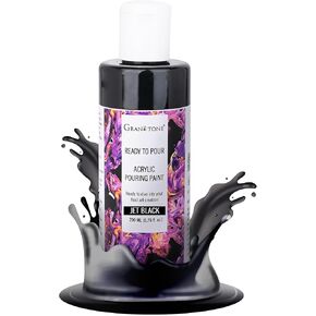 GRANOTONE Premium Acrylic Pouring Paint, Ready-to-Use, Superior High-Flow Formula, Ideal for Canvas, Wood, Paper, Craft & Fluid Art Project 200 ml (CRIMSON)