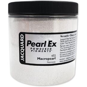 Jacquard Pearl Ex Pigment Powder 4oz Macropearl - Loose Mica Powder for Epoxy Resin, Watercolors, Calligraphy Ink & Clay - Epoxy Pigment Powder - Epoxy Resin Color