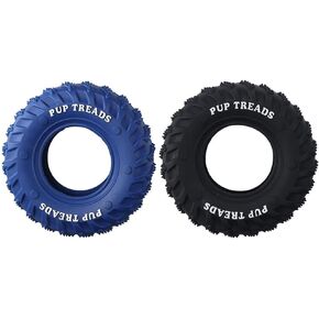 Nature Rubber Pet Toys, Interactive Rubber Tire Chew Toy, for Medium Large Dogs(Blue or Black)