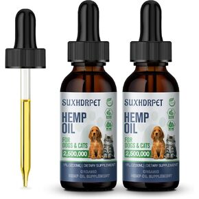 Organic Hеmp Oil for Dogs & Cats Helps Pets with Аnxiety Pаin Strеss Slееp Аrthritis, Sеizures Rеlief Joint Support Hemp Oil Drops