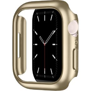 متوافق مع حافظة Apple Watch Series 4 مقاس 44 مم 40 مم، واقي ممتص للصدمات فائق النحافة من البولي كربونات، غطاء صلب خفيف الوزن نحيف مقاوم للصدمات، إطار غير لامع (ذهبي، سلسلة 40 مم SE2/SE/6/5/4) in Kuwait