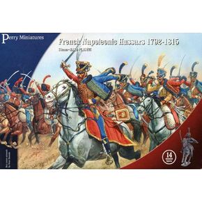 Napoleonic Wars Plastic Toy Soldiers Kit 28mm French Napoleonic Hussars 1792-15 (14 Mounted) Model Figures Wargaming Set