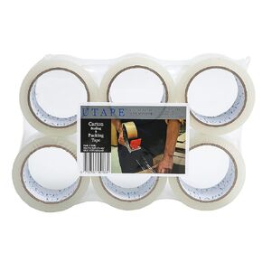 Clear Heavy Duty Shipping Tape 6 Packaging Tape Rolls 3 inch x 77 Yards Ideal for Shipping, Moving, Sealing, Box Tape for Moving Supplies Total 462 Yards Clear Packing Tape Rolls