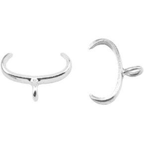 Artistic Wire Beadalon 144-Piece 10-MM Pinch Bail, Silver Plate