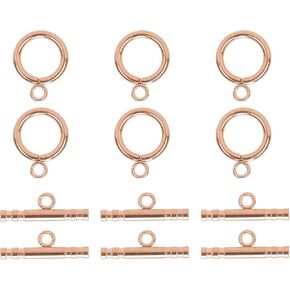 Round Toggle Clasps, Stainless Steel Toggle Clasps Rose Gold Jewelry Clasps for DIY Necklace for DIY Bracelet