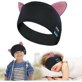 Joythink Kids Bluetooth Headband Headphones Sleep Mask Wireless Earphones Built in Thin Speaker Kids Adjustable Sports Headset Sleep Headband for Girls Boys Toddler Airplane Travel Study