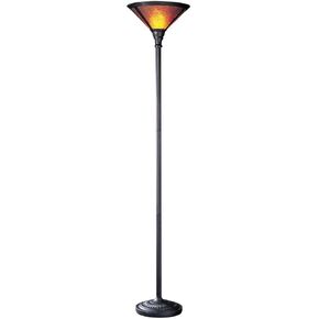 BO-469 Floor Lamp with Mica Glass Shades, Rust Finish Antique Bronze, 23.5x16.8x9.5
