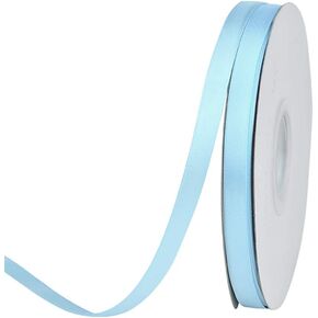 3/8 inch Light Blue Double Face Satin Ribbon 50 Yards Per Roll for Gift Wrapping Flowers Bouquet Baby Hair Accessories Wedding Birthday