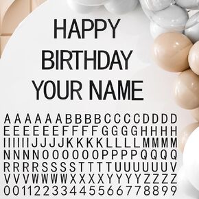 134 Pcs DIY Letter Sign Sticker for Backdrop Customizable Happy Birthday Gender Reveal Sticker for Balloon Arch Decorations Make Your Own Letter Sticker Kit for Birthday Party Baby Shower