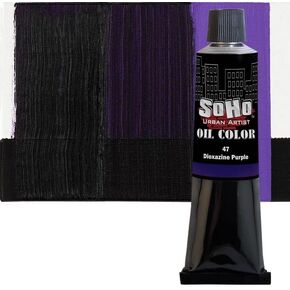 SoHo Urban Artist Oil Color Paint - Best Valued Oil Colors for Painting and Artists with Excellent Pigment Load for Brilliant Color - [Lamp Black - 50 ml Tube]