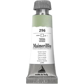 MaimeriBlu 12ml Single-Pigment Watercolor Paint - Green Earth PR102 Professional Watercolor Paint - Lightfast and Transparent Watercolor Paint Tube for Artists