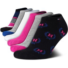 Tommy Hilfiger Women's 6 Pack Iconic Repeat Flag Logo Liner Socks