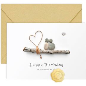 Birthday Card for Wife Husband Boyfriend Girlfriend Fiance – Happy Birthday Romantic Gifts for Him and Her