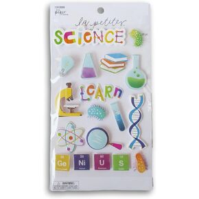 Science 3D Stickers for Crafts, Scrapbooks, Cardmaking - 18 Pieces