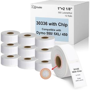 4-roll 4 x 6 Thermal Shipping Label 1744907 Direct Thermal Label Compatible for DYMO LabelWriter 5XL 4XL Label Printer DYMO Authentic LW Extra-Large Label with Chip, White, Total 880 Labels