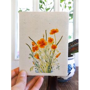 Vintage Seed Greeting Cards | Watch Your Word Grow | 6 Handmade Cards With Envelopes Small-Batch Apothecary | Mexican Poppy
