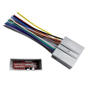 24Pin Aftermarket Radio Wiring Harness with Antenna Adapter Compatible with Ford 2004-2018, Hyundai 2006-2008, Lincoln 2007-2014, Mercury 2006-2011, 8Pin Plug for RCA to Factory Subwoofer