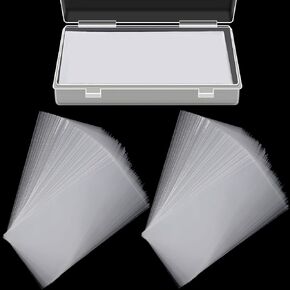 Shappy 301 Pieces Paper Money Holders with 2 Pcs Plastic Storage Case, Clear Money Sleeves for Cash Dollar Currency Bill Sleeves Plastic Money Storage Sleeves for Collectors Money Protector