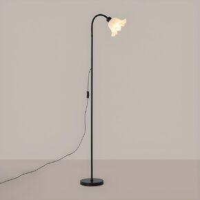 RUNNUP Modern Floor Lamp, 1-Light Flower Shape Tall Lamp with Acrylic Shade Standing Lamps Tall Lamp for Living Room Bedroom Kids Room Office, Green