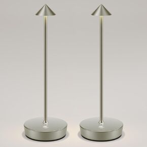 Cordless Table Lamp Battery Operated Desk Lights 6000mAh Rechargeable Aluminum Metal Night Light 3 Color & Stepless Dimming Lamps Portable LED Lamps for Nightstand Bedroom Outdoor
